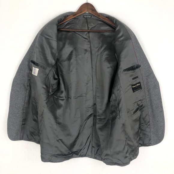 JG Hook Vintage Camel Hair Blend Sport Coat Men's Size 44R Grey Blazer Jacket - Picture 7 of 11